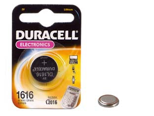 Pila specialistica a pastiglia al litio (1616) - 3v ø mm.16x1,6h. 45 mAh. al litio, in blister da 1 pezzo