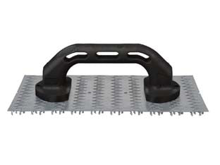 Raschiatore per intonaco a denti di lupo - cm.25,3x15,5 - dentata in acciaio zincato con manico in polistirolo