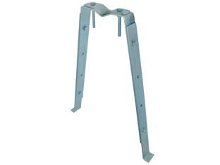 Zanca da murare ad u per antenna regolabile - tipo regolabile cm.50/70 - zanca ad U in acciaio zincato a caldo