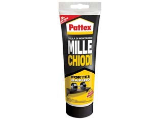 Pattex millechiodi forte e rapido - gr.250 - adesivo acrilico in dispersione acquosa caratterizzato da una notevolissima forza adesiva iniziale (per effetto ventosa) che ...
