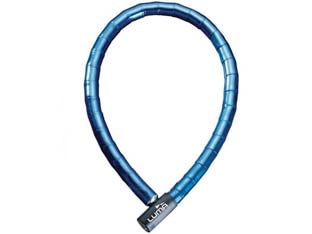 Antifurto snodato con chiave - cm.150 - cavo di sicurezza in acciaio blindato ø mm.22, rivestimento in plastica, massima resistenza e flessibilità, per moto e scoote...