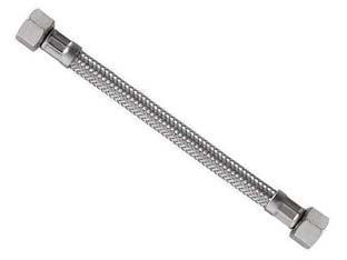 Flessibile inox parigi f1/2 - f1/2 flexcore - F 1/2' F 1/2' cm.50 - con treccia inox AISI 304, raccordi CW614N, bussole inox, pressione d'esercizio 10 bar, temperatura d'esercizio -5+90°C, racc...