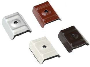 Cappellotto coperture gregate in acciaio zincato greca mm.19-22 - mm.23/33x50x13 - finitura rosso siena RAL3009 - cappellotto con guarnizione in polietilene in acciaio