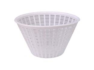 Fuscella per ricotta gr.1000/1500 - ø superiore cm.19 - ø inferiore cm.9x11h. - per uso alimentare