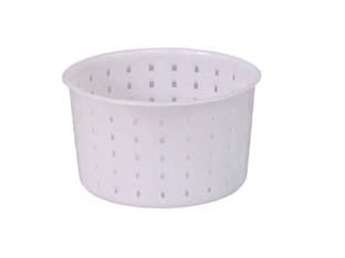 Forma per formaggio caciotta gr.700 - ø superiore cm.11,6 - ø inferiore cm.10,7x7h. - per uso alimentare