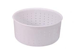 Forma per formaggio caciotta gr.1200 - ø superiore cm.15 - ø inferiore cm.14x7h. - per uso alimentare
