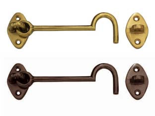 Gancio fermapersiane snodato con incontro - mm.120 in ottone bronzato - Nessuna Descrizione per questo prodotto