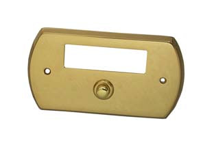 Campanello ovale con pulsante in ottone - in ottone lucido