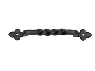 Maniglie per mobili firenze fisse in ferro - mm.220 - in ferro di colore nero opaco, mod.firenze