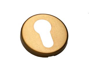 Bocchetta foro yale in alluminio bronzato - in alluminio bronzato, fissaggio a pressione