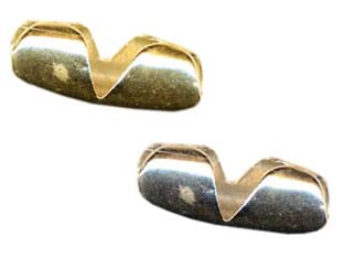 Chiusure per catena a perline in ottone nichelato - adatta per perline ø mm.3,6