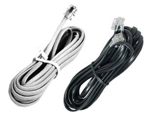 Cavo lineare telefonico plug 6/4 - mt.3 colore nero 21281 - applicazione: dalla presa a muro alla presa telefono, in confezione singola sacchetto