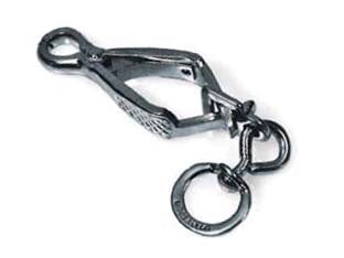 Moschettoni per guinzagli a pinza in acciaio nichelato - mm.70 con asola da mm.14 - Nessuna Descrizione per questo prodotto