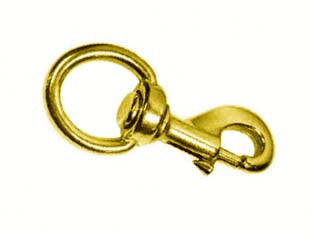 Moschettoni redine con girello in ottone lucido - mm.90 con asola da mm.25 - Nessuna Descrizione per questo prodotto