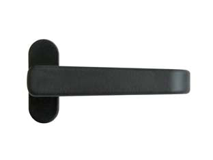 Maniglietta in alluminio verniciato nero - mm.118x34h. - quadro maniglia mm.8
