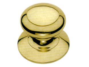Pomolo modello spagna per portoncino in ottone lucido - ø mm.72 - base mm.84 - in ottone lucido verniciato