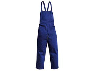 Pantalone con pettorina lavoro super nassaua - tg.56 - tessuto 100% in cotone sanforizzato colore blu, peso gr.280 mq., restringimento +/- 5%, bretelle con chiusura e regolazione a...
