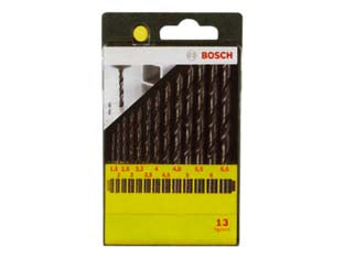 Punte hss rettificate in set da 13 pezzi - in cassetta di plastica. contiene 13 punte HSS-RETTIFICATE:, ø mm.1,5-2-2,5-3-3,2-3,5-4-4,5-4,8-5-5,5-6-6,5, misure mm.75x130...