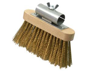 Spazzola da forno acciaio girevole per cenere - cm.13x3,2 - senza manico