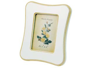 Cornice portafoto rettangolare serie provenza - cm.16x19,5h. - in legno finitura bianco anticato