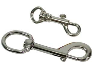Moschettoni a scatto con anello girevole in acciaio nichelato - mm.130 giganti - Nessuna Descrizione per questo prodotto