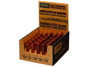 Coltelli con espositore opinel tradizione 30 pezzi assortiti - (pz.6xn°06+pz.6x n°07+pz.12x n°08+pz.6x n°09) - lama in acciaio al carbonio, con qualità di taglio eccezionale e una grande facilità di affilatura, pratici ed efficaci per l...