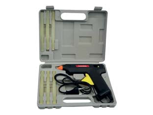Pistola termocollante in valigetta stik colla mm. 12 60 w 220V-50Hz - in valigetta con accessori, adatta a tutti i lavori per incollare, riparare o assemblare legno, plastica, ceramica, tessuti, ...