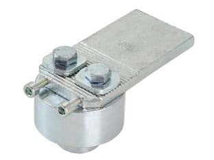 Cardine regolabile con cuscinetto e viti registro art.345rg - ø mm.70x68,5h. - in acciaio zincato, cuscinetto a sfera gira su boccola con base tonda e viti di registro