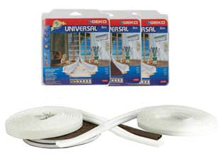 Parafreddo in silicone profilo tubolare - mm.9h. spess.da mm.1 a 7 rotolo mt.6 marrone - per porte e finestre, in silicone autoadesivo, protegge dal freddo, dalle correnti d’aria e dall’umidità