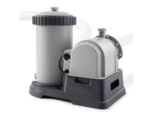 Pompa con filtro a cartuccia per piscine fino 31.805 litri - peso kg.11,50 (28634) - tensione 220/240v, con motore separato, doppio isolamento, valvola di sfiato, portata d'acqua 9.463 lt./h., adatta per piscin...