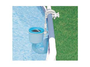 Filtro piscine skimmer da parete deluxe - peso Kg. 2,10 (28000) - scarico automatico quando collegato alla pompa filtro, attura foglie e altri detriti, fissaggio facile a piscine con struttur...