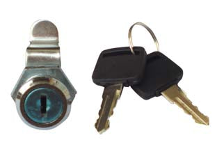 Serrature a leva per cassette europa e residence - rotazione chiave 180° a 2 estrazioni, fissaggio con dado e levetta zincata applicata, cilindro in zama nichelato a lamelle co...