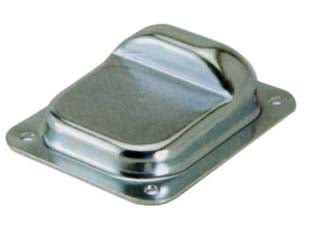 Battente arresto per cancelli a fissare art.380f - mm.130x160x48h. - in acciaio zincato