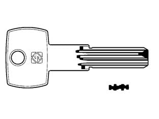Chiavi punzonate per cilindri corbin 6 spine cb97 - CB97 - in ottone nichelato, profilo dorsato, per cilindri di sicurezza