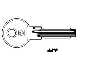 Chiavi punzonate per cilindri cisa 6+7 spine cs70 - CS70 - in ottone nichelato, profilo dorsato, per cilindri di sicurezza
