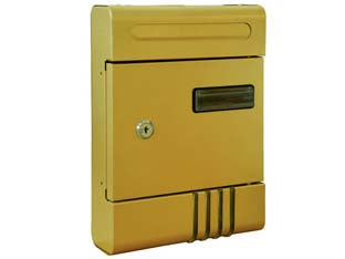 Cassetta postale in metallo per esterni bronzata - cm.20,5x6,5x29h. - bronzato - modello componibile, dotazione 2 chiavi tipo SILCA RC5