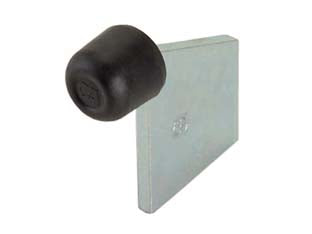 Arresto fine corsa per cancelli scorrevoli a saldare art.381 - mm.70x110h. - in acciaio zincato
