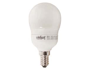 Lampada elettronica a sfera opale e14 - 9w - E14 - 2700°K calda - 230v lampada fluorescente compatta a forma di sfera