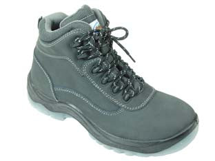 Scarpa da lavoro alta pelle rovesciata s3 kevlar - n°39 - CE EN ISO 20345 S3 tomaia in pelle rovesciata nera impermeabile con doppie cuciture, allacciatura normale, la marcatura EN IS...