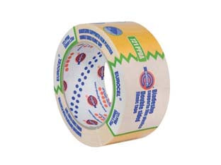 Nastro biadesivo (721 ppda) - mm.50h. in rotoli da mt.5 - con supporto in film plastico adatto al fissaggio di moquettes e tappeti, lacerabile a mano, con alto allungamento ed elevata...