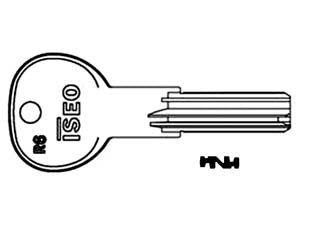 Chiave grezza per cilindri r6 020839 - (020839) - in ottone nichelato, per cilindri di sicurezza