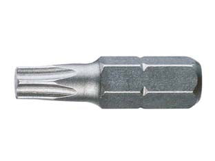 Inserti testa torx per avvitatori mm.25 - mm.25 TORX TX 30 - acciaio cromo vanadium sabbiato, attacco esagonale 1/4'