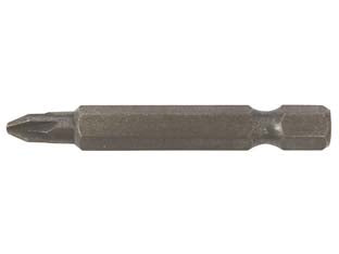 Inserti a croce pozidrive per avvitatori mm.50 - mm.50 PZ 3 - acciaio cromo vanadium sabbiato, attacco esagonale 1/4'