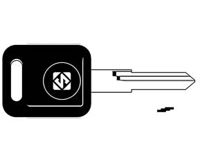 Chiavi huf con trasponder per auto audi hu49at5 - HU49AT5 - in ottone nichelato, testa in plastica nera