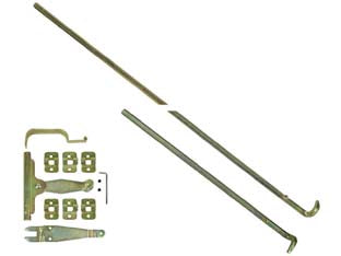 Spagnolette per balcone complete in kit tropicalizzate - cm.240 per balcone - asta esagonale in acciaio tropicalizzato