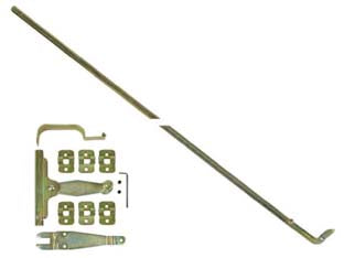 Spagnolette per finestra complete in kit tropicalizzate - cm.160h. per finestra - asta esagonale in acciaio tropicalizzato