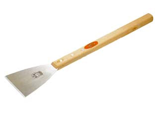 Raschietti acciaio temprato art.613/l - mm.80 - in acciaio temperato, spessore lama mm.2 lunghezza manico cm.35