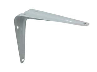 Mensola nervata - mm.125x150 colore bianco - in acciaio verniciato