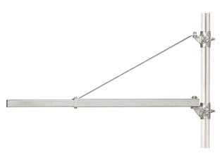 Supporto a bandiera per paranco elettrico tiratutto ahtpta0020 - portata Kg.200/400 max - in acciaio zincato, asta estensibile cm.75/110 max, per paranco kg.125/200