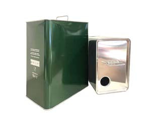 Lattina per olio rettangolare lt.10 - lt.10 - cm.23x15,5x30x5h. (bancale pz.112) - in banda stagnata, tappo in plastica ø mm.42 (non compreso)